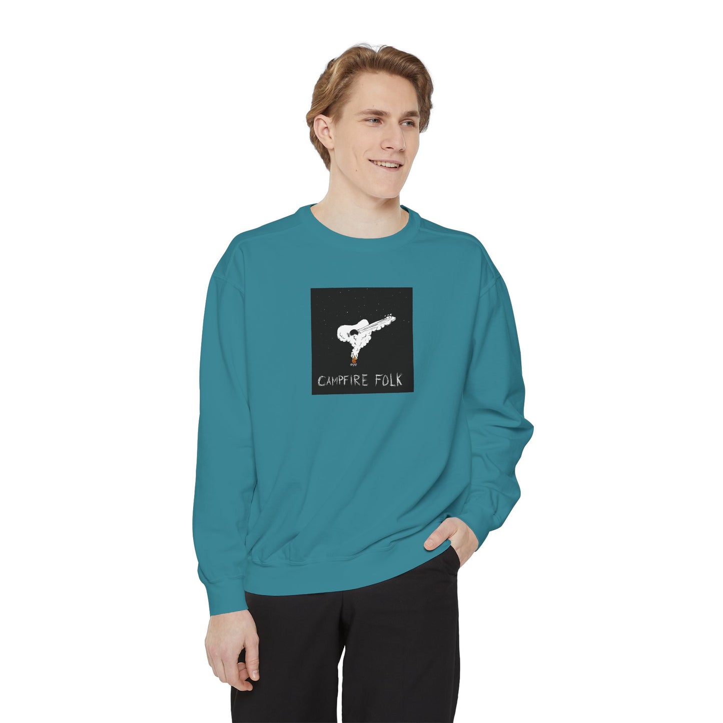 ABF Unisex Garment-Dyed Sweatshirt (Campfire Folk / A Brother's Fountain)