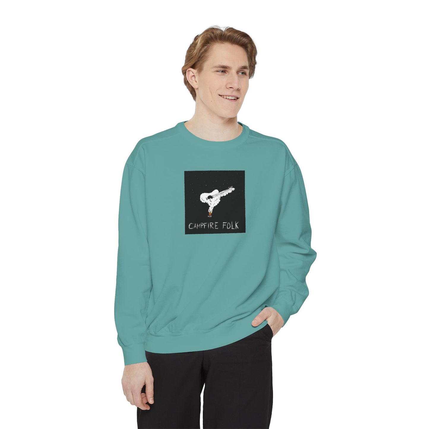 ABF Unisex Garment-Dyed Sweatshirt (Campfire Folk / A Brother's Fountain)